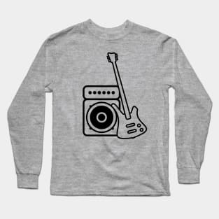 Bassguitar and Amp Long Sleeve T-Shirt